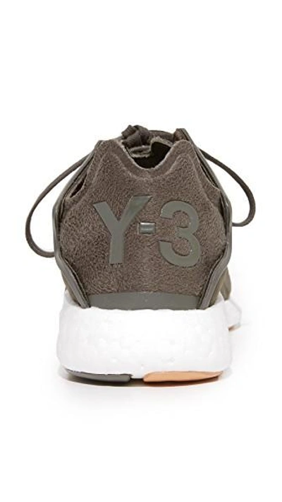Shop Y-3 Yohji Run Sneakers In Black Olive/white
