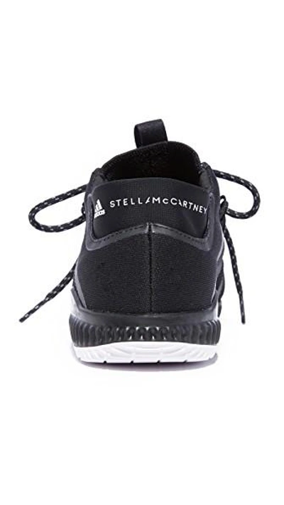 Shop Adidas By Stella Mccartney Crazytrain Bounce Mid Sneakers In Core Black/core Black