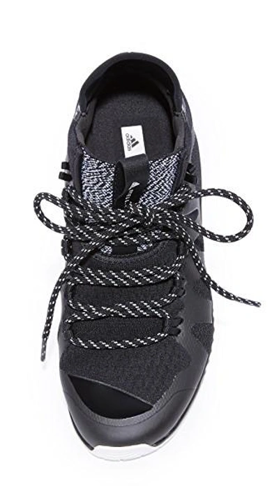 Shop Adidas By Stella Mccartney Crazytrain Bounce Mid Sneakers In Core Black/core Black