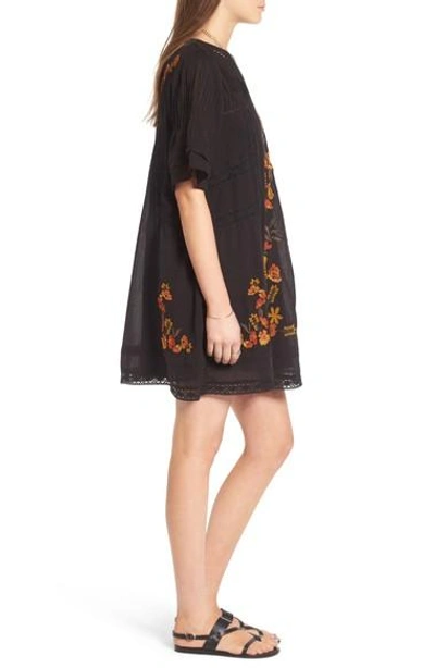Shop Free People Women's  'perfectly Victorian' Minidress In Black Combo