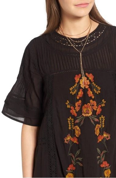 Shop Free People Women's  'perfectly Victorian' Minidress In Black Combo