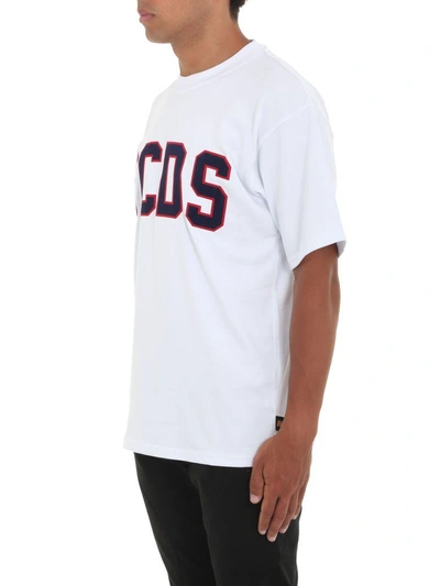 Shop Gcds T-shirt Logo In Bianco