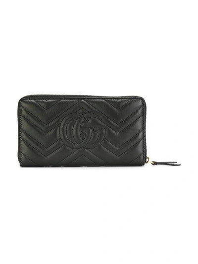 Shop Gucci Gg Marmont Zip Wallet