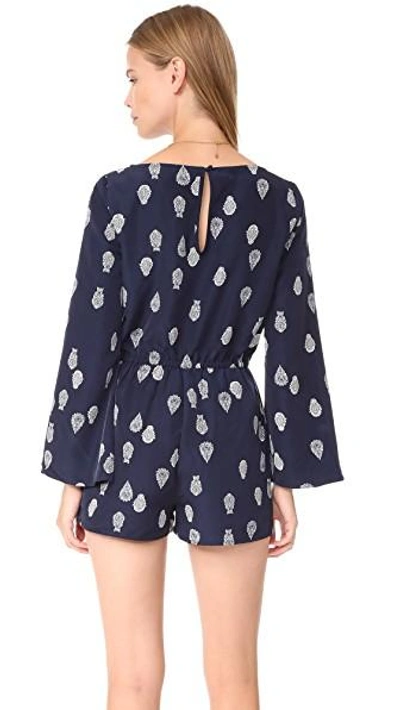Shop Cupcakes And Cashmere Harley Pieces Of Paisley Romper In Ink