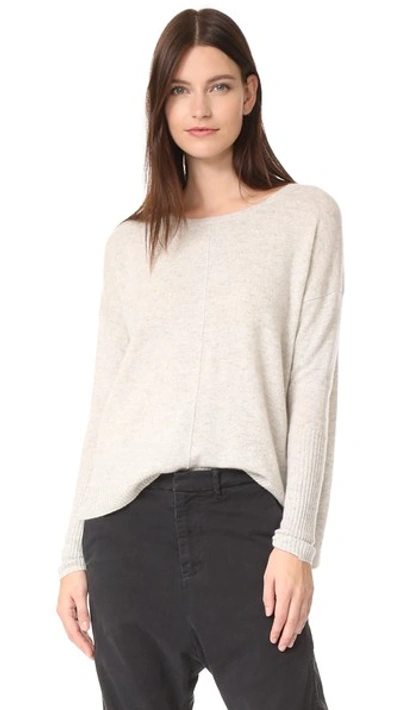 Nili Lotan Sivan Cashmere Sweater In Light Grey Melange
