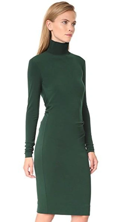 Shop By Malene Birger Tirio Open Back Dress In Scarab Green
