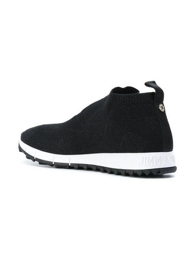 Shop Jimmy Choo Norway Sneakers In Black