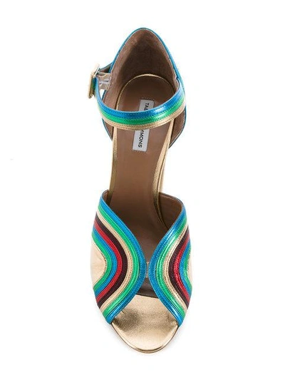 Shop Tabitha Simmons Peeptoe-sandalen Mit Blockabsatz - Mehrfarbig In Multicolour