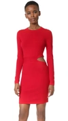 ELIZABETH AND JAMES RAILEY LONG SLEEVE DRESS WITH SIDE CUTOUT DETAIL