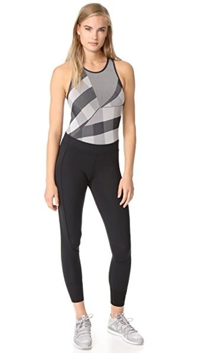 Shop Adidas By Stella Mccartney Train Sl Bodysuit In Black/white