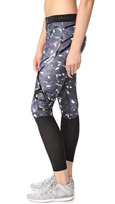 Shop Adidas By Stella Mccartney Run Sprintweb Leggings In Night Steel/black