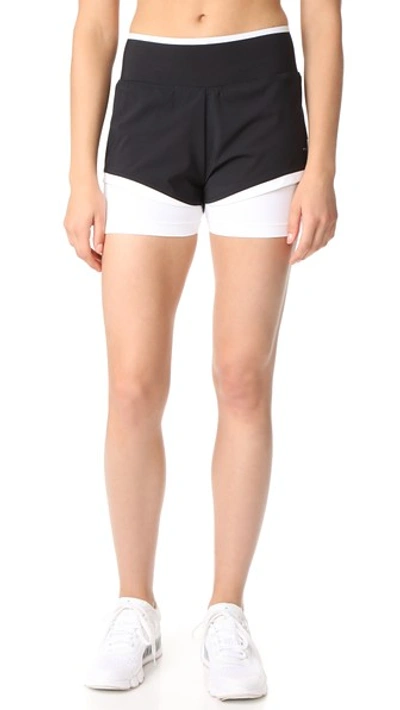 Adidas By Stella Mccartney Train Shorts In Black/white