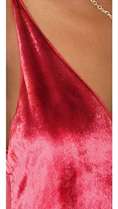 Shop Giada Forte Velvet Slip Dress In Rubino