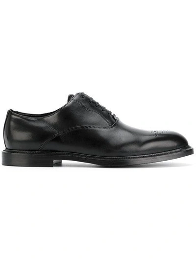 Shop Dolce & Gabbana Marsala Oxford Shoes In Black