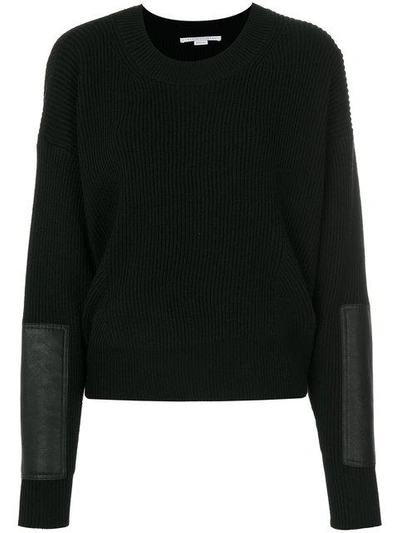 Shop Stella Mccartney Ribbed Crew Neck Sweater - Black
