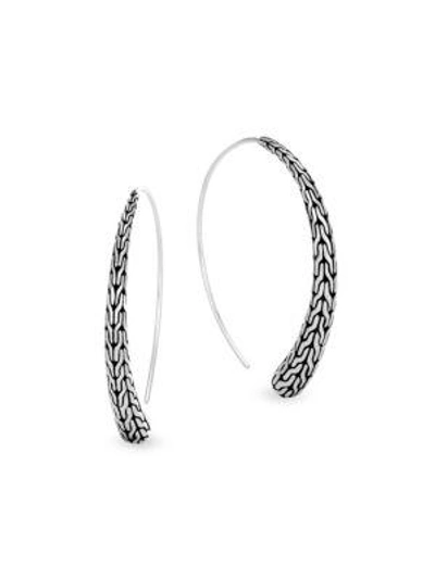 Shop John Hardy Classic Chain Sterling Silver Threader Hoop Earrings