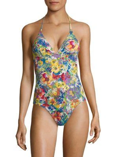 Shop Stella Mccartney One-piece Floral Swimsuit In Floral Print