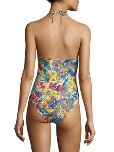 Shop Stella Mccartney One-piece Floral Swimsuit In Floral Print