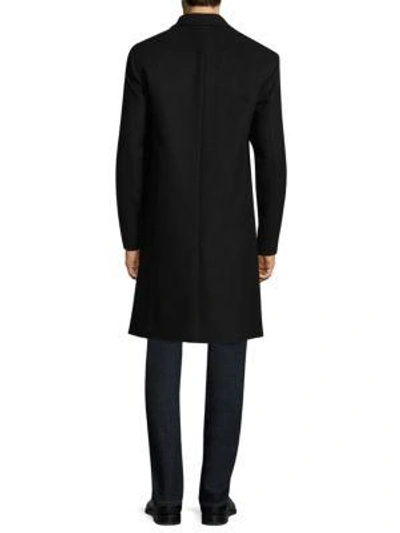 Shop Theory Soft Melton Topcoat In Black