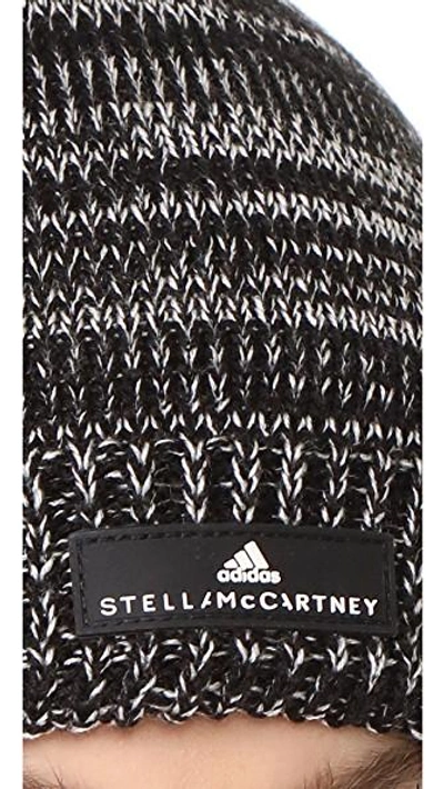 Shop Adidas By Stella Mccartney Essentials Beanie In Black/chalk White