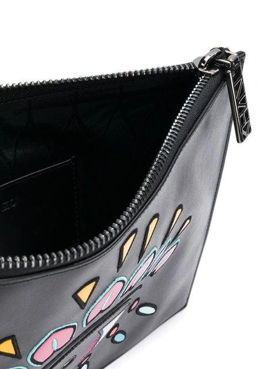 Shop Kenzo Eye Clutch In Black