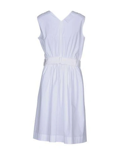 Shop Boutique Moschino Knee-length Dresses In White