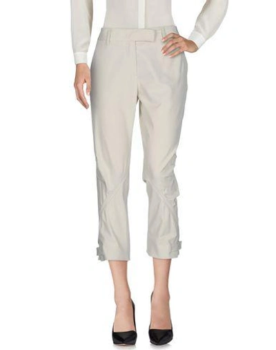 Shop Prada Casual Pants In Light Grey