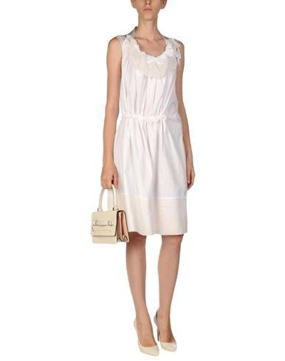 Shop Alberta Ferretti Knee-length Dresses In White