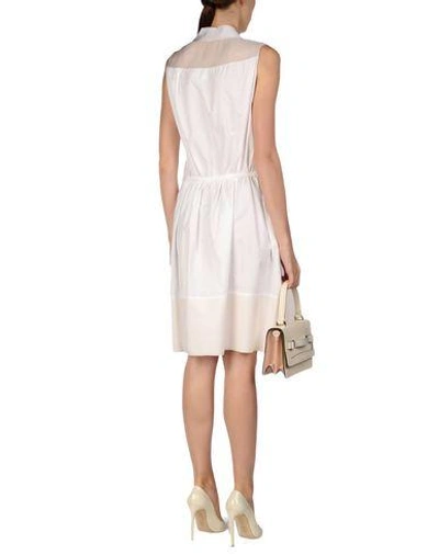Shop Alberta Ferretti Knee-length Dresses In White