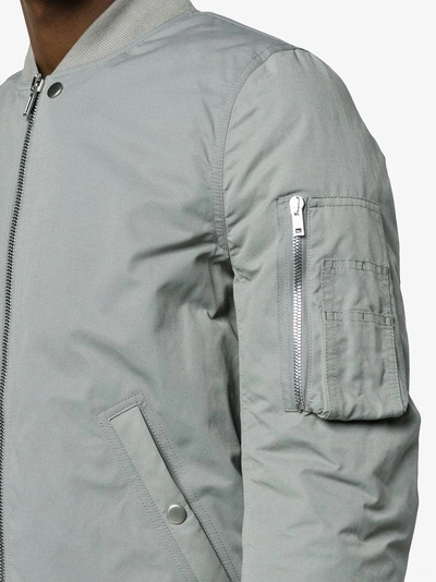 Shop Rick Owens Drkshdw Padded Flight Jacket In Grey