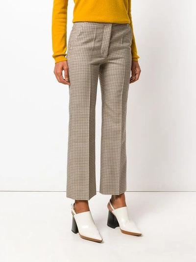 Shop Stella Mccartney Angela Cropped Trousers In Brown