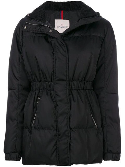 Fatsia Quilted Puffer Coat, Black