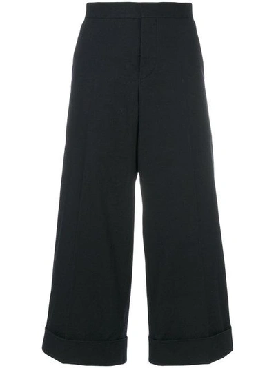 Shop Marni Cropped Trousers - Blue