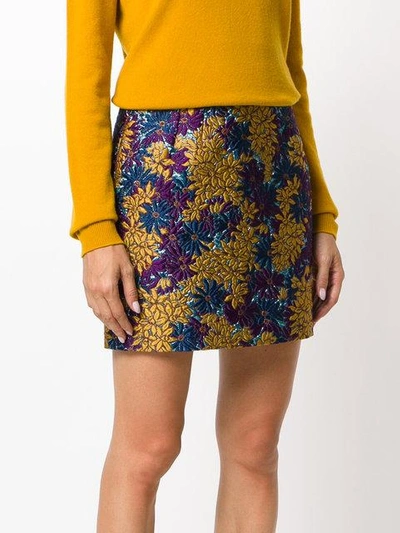 Shop Dolce & Gabbana Metallic Jacquard Mini Skirt