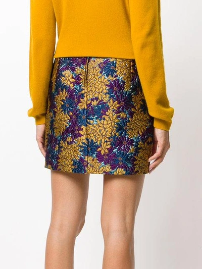 Shop Dolce & Gabbana Metallic Jacquard Mini Skirt