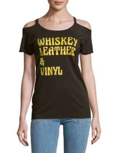 Shop Chaser Whiskey Cold Shoulder Top In Black