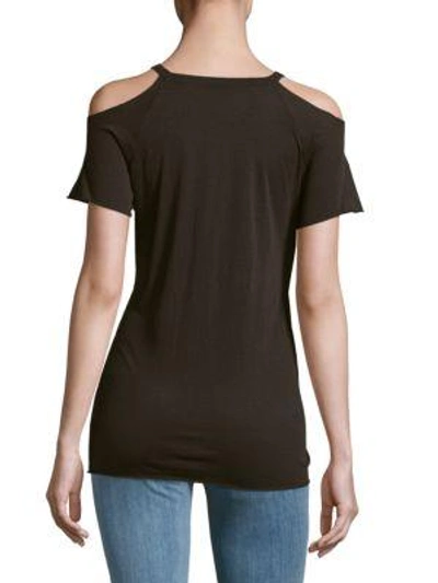 Shop Chaser Whiskey Cold Shoulder Top In Black