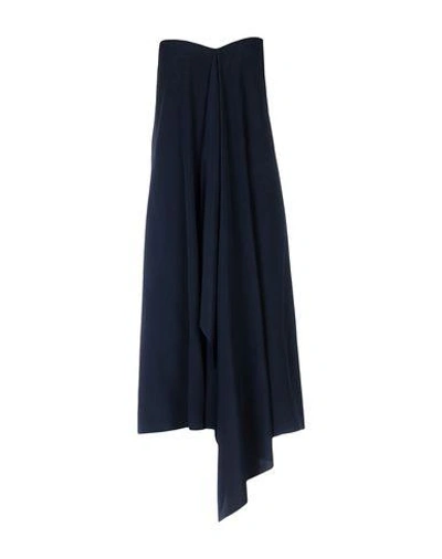 Shop Tibi Midi Dresses In Dark Blue