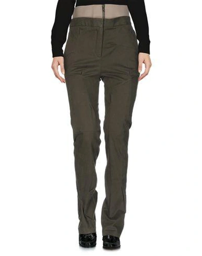 Shop Acne Studios Casual Pants In Military Green