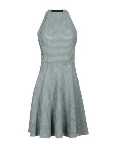 Shop Emporio Armani Short Dresses In Grey
