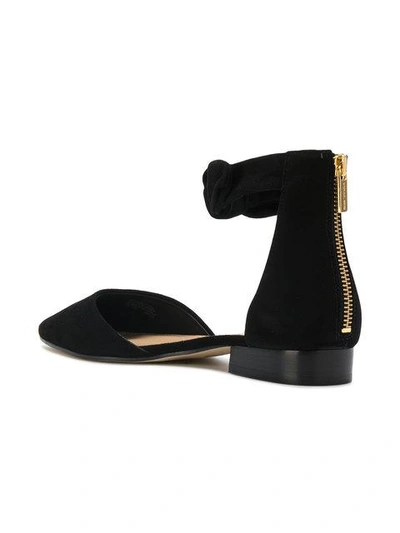 Shop Michael Michael Kors Pointed Ballerina Shoes - Black