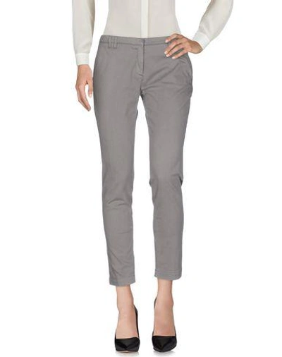 Shop Eleventy Woman Pants Grey Size 30 Cotton, Elastane