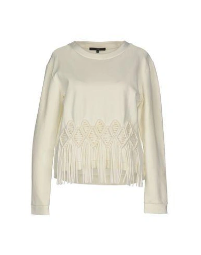 Shop Tibi Sweatshirt In Ivory