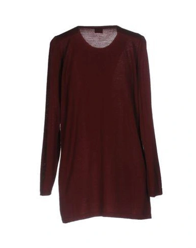 Shop Pinko Woman Sweater Burgundy Size L Acrylic, Wool In Red