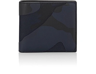 Valentino Garavani Camouflage Billfold In Dk. Blue