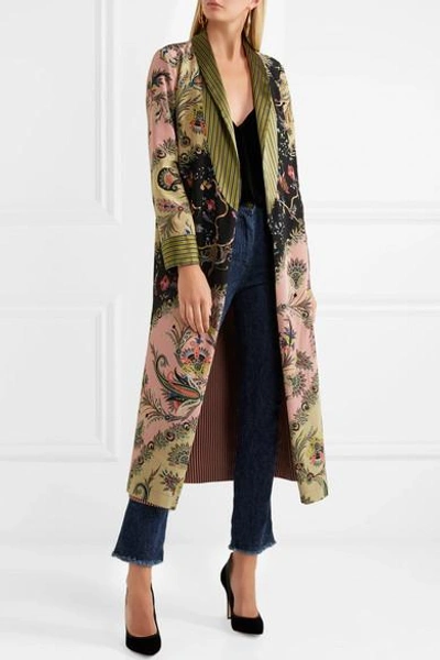 Shop Etro Reversible Jacquard And Printed Silk Crepe De Chine Jacket