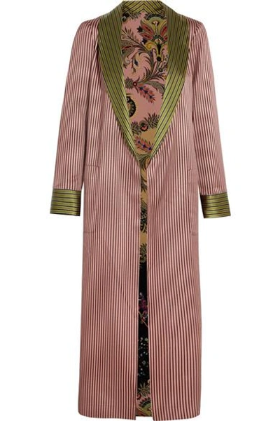 Shop Etro Reversible Jacquard And Printed Silk Crepe De Chine Jacket