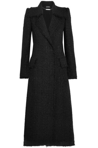 Shop Alexander Mcqueen Metallic Tweed Coat