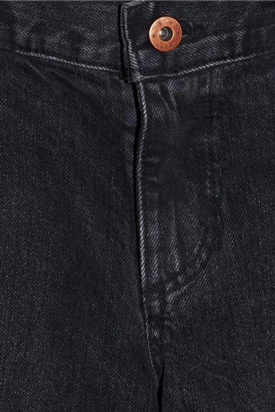 Shop Simon Miller W005 Tilson Cropped Frayed Mid-rise Wide-leg Jeans