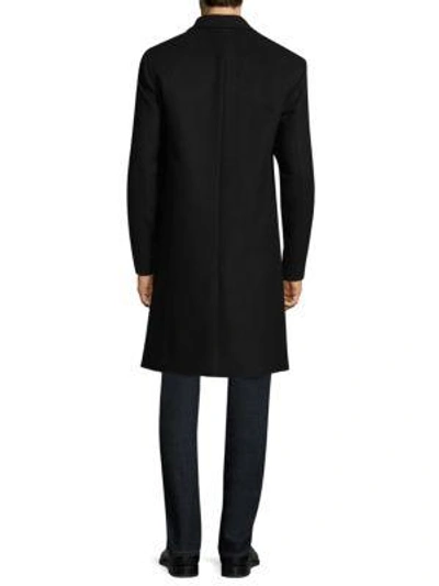 Shop Theory Soft Melton Topcoat In Light Charcoal